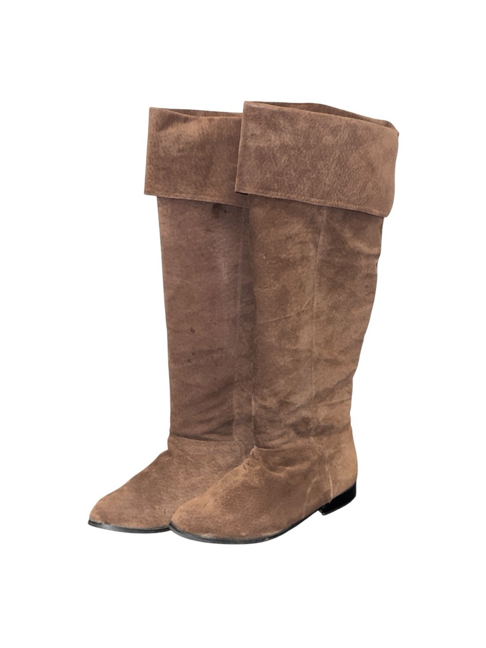 Vintage Spiegel Together Brown Suede Leather Knee High Boots Size 6B Y2K